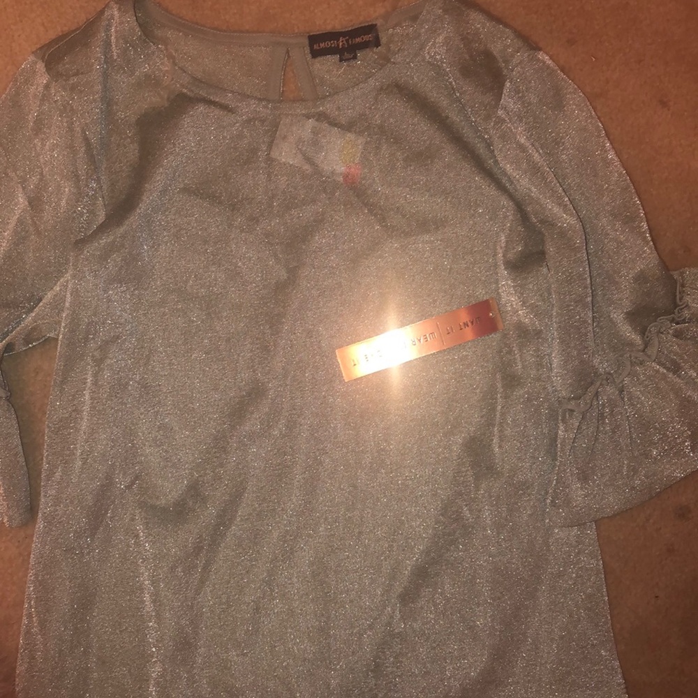 Pretty green lightly shimmer blouse